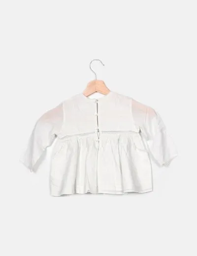 BONTON Blusa blanca popelín