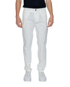 Borghese Cotton-Linen Trousers with Front and Back Pockets