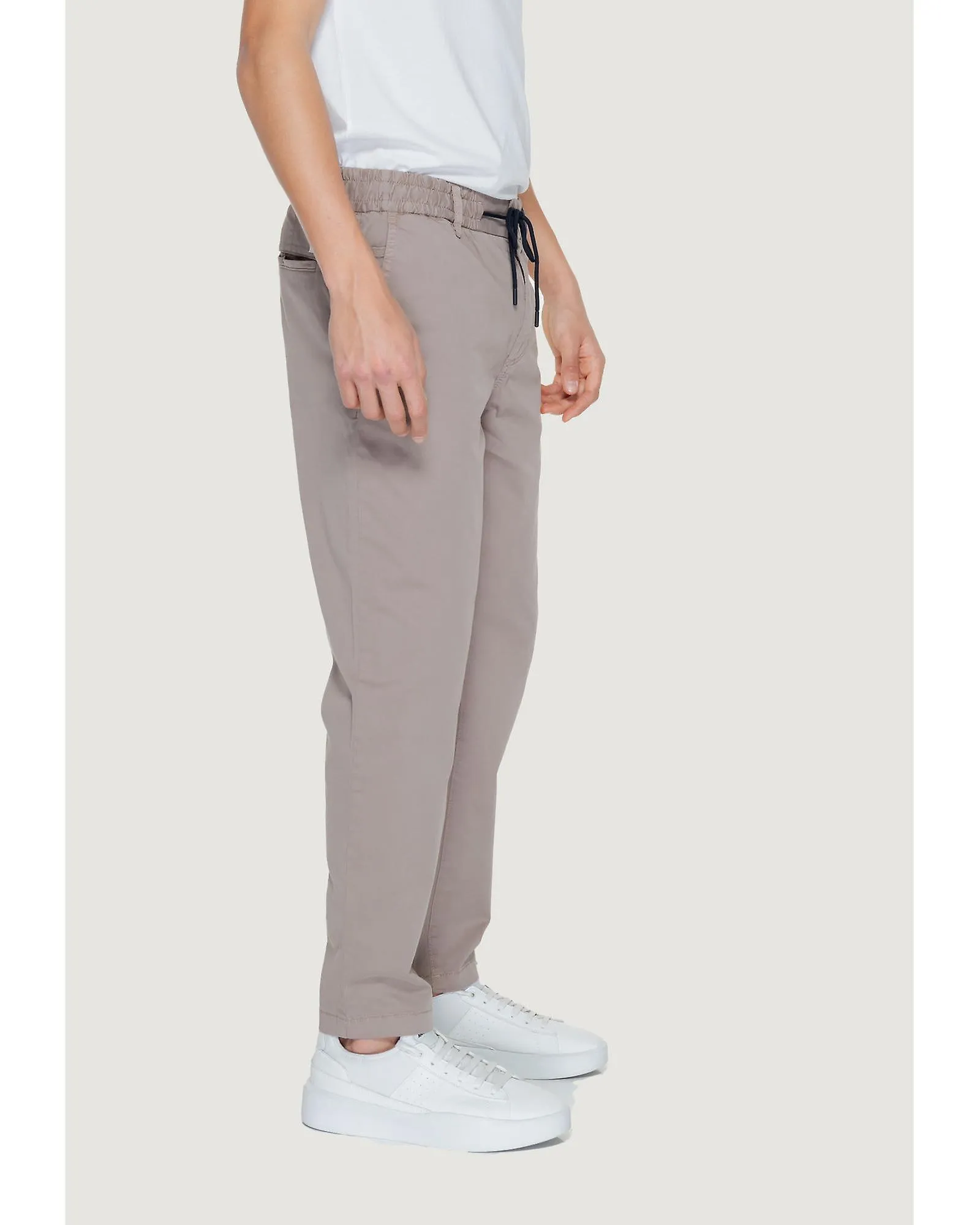 Boss Plain Cotton Trousers with Laces & Pockets