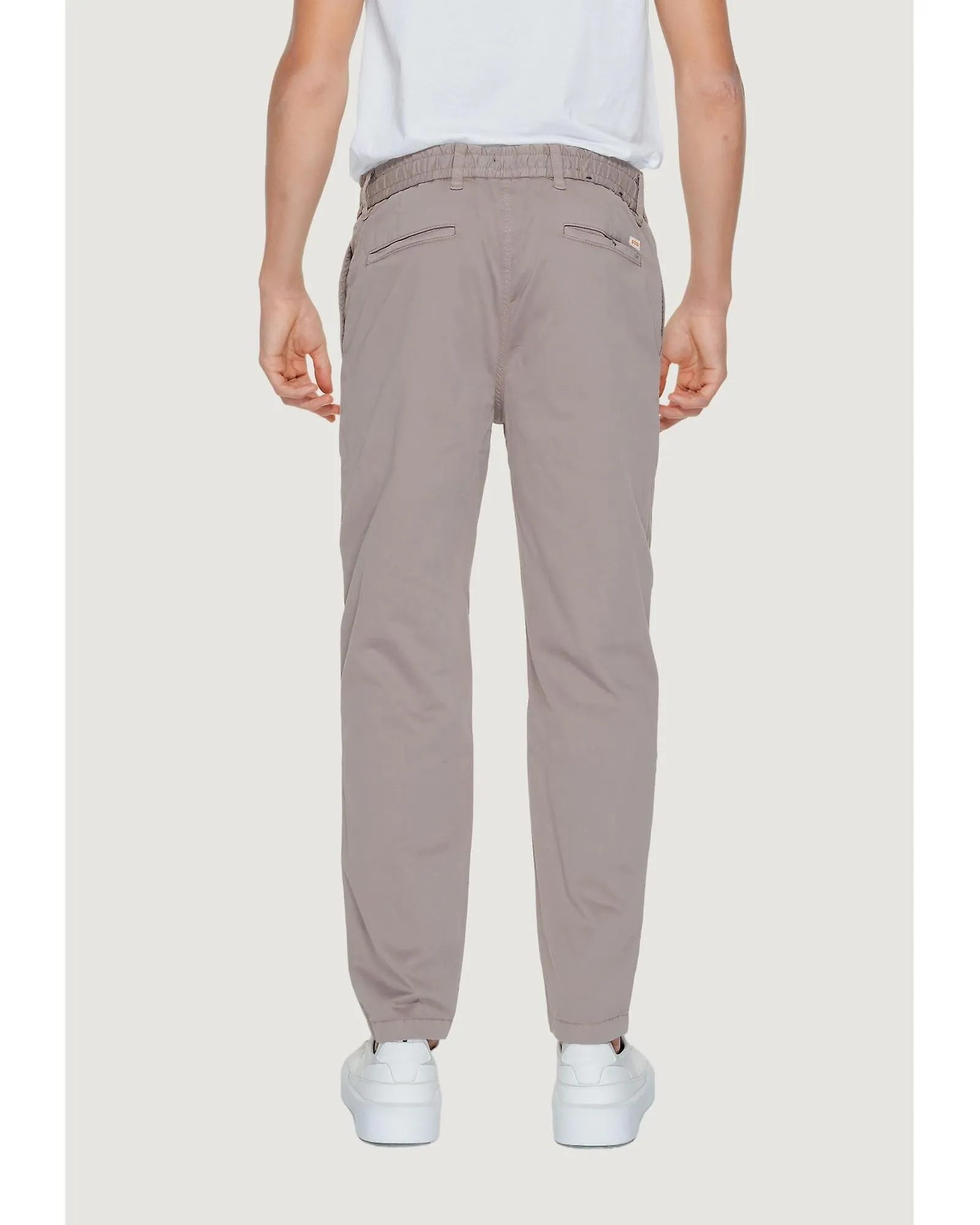 Boss Plain Cotton Trousers with Laces & Pockets