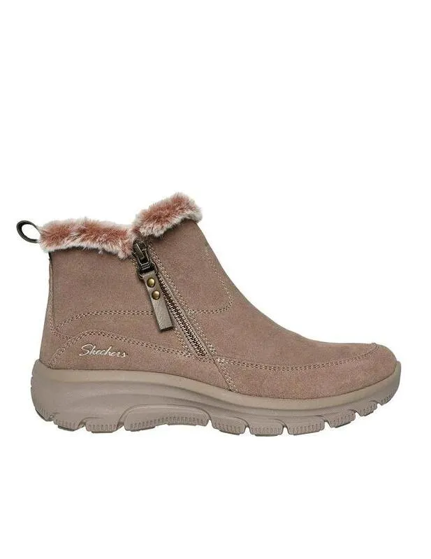 Bota Skechers Easy Going-Cool Zip en Marron para Mujer