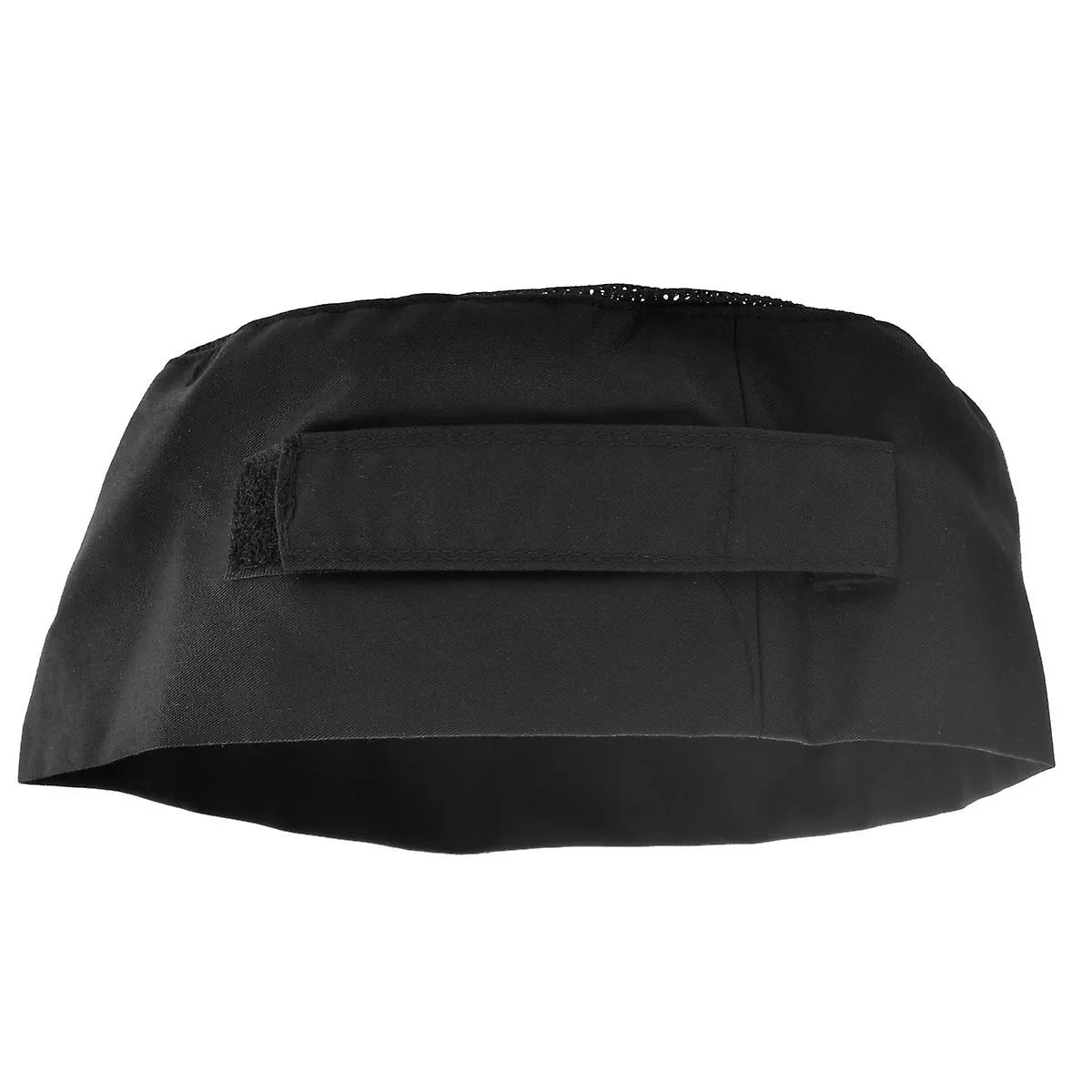 Breathable Mesh Skull Professional Catering Chefs Hat with Adjustable Strap - One Size (Black)