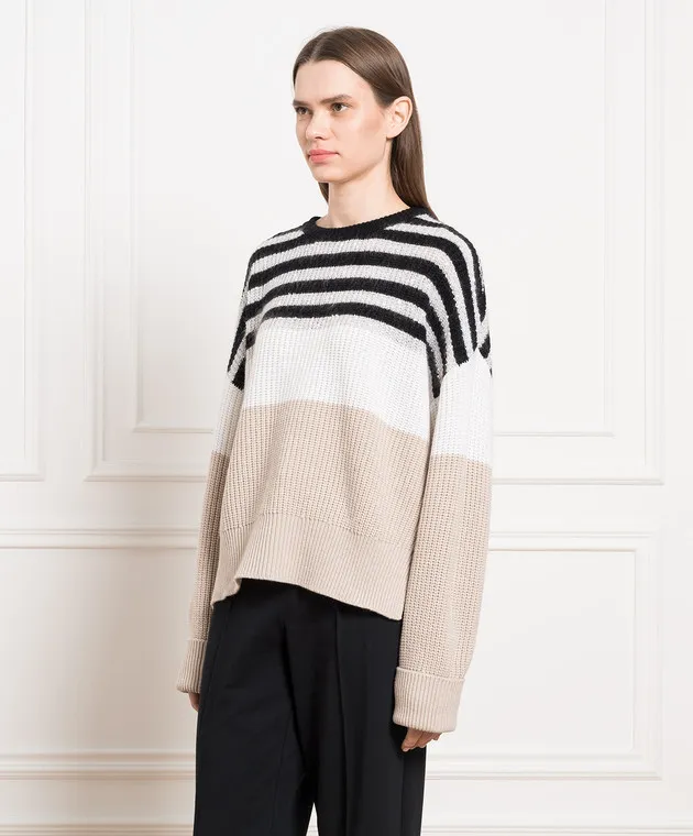 Brunello Cucinelli Striped sweater with sequins