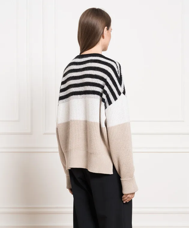 Brunello Cucinelli Striped sweater with sequins