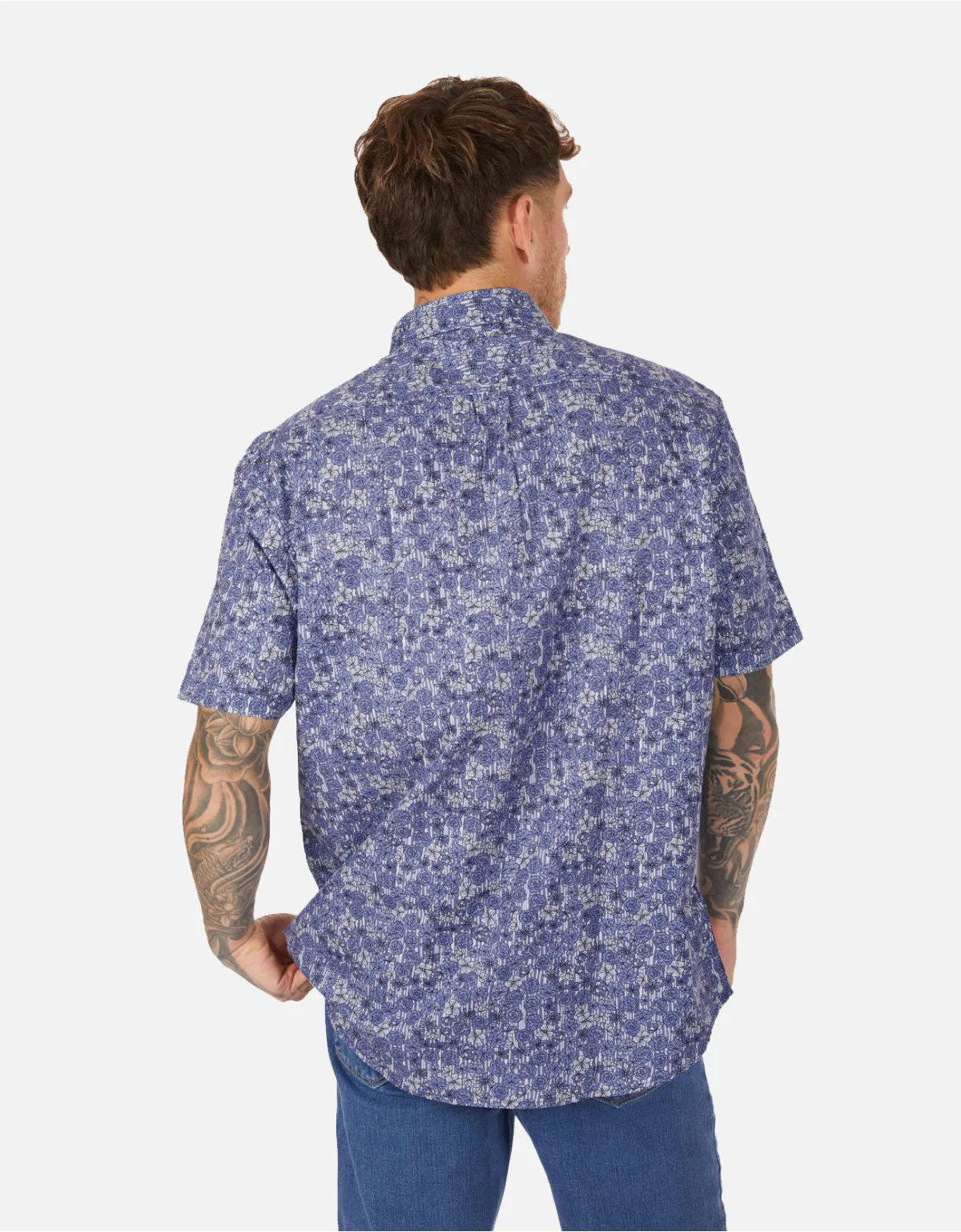 Camisa regular fit azul