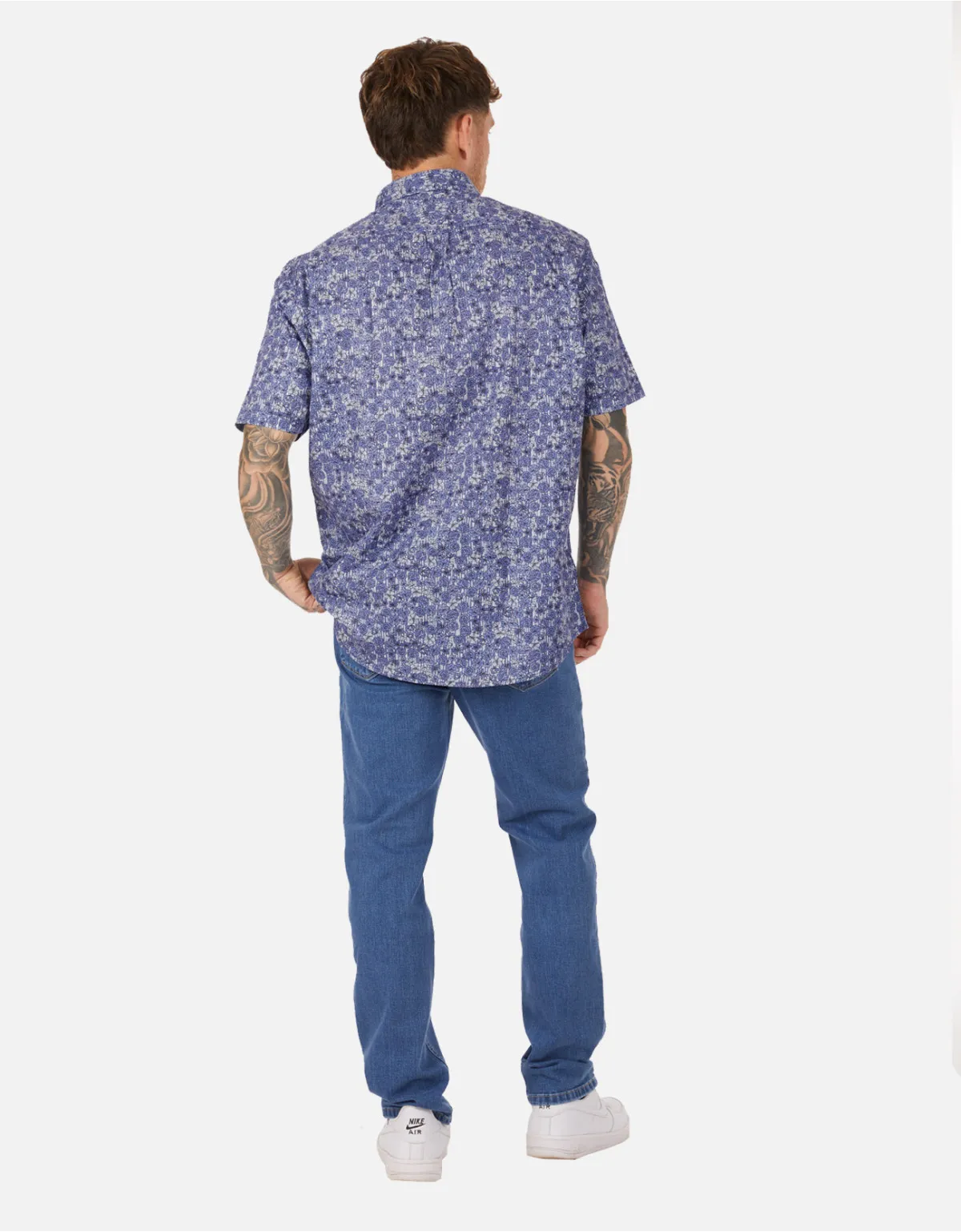 Camisa regular fit azul