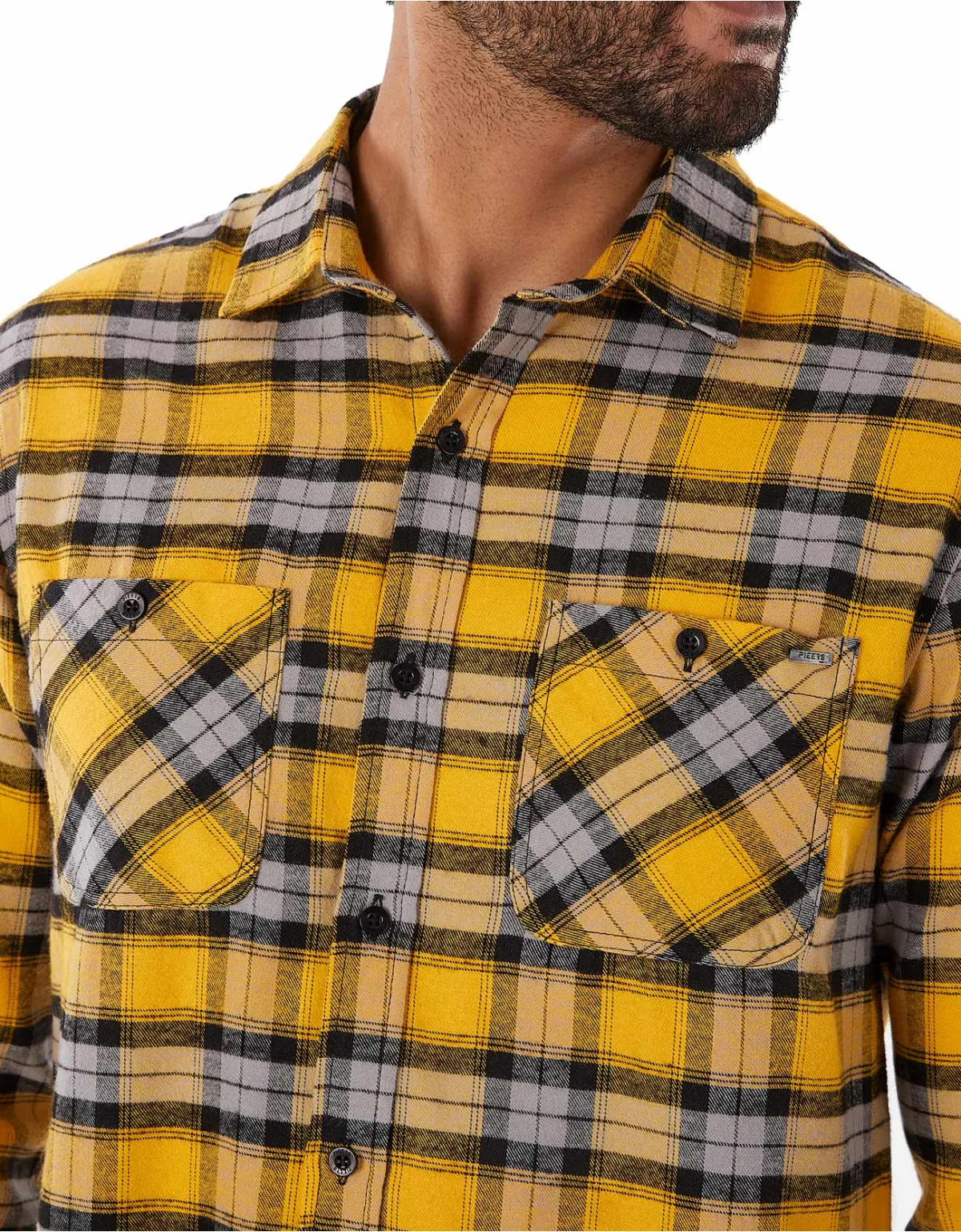 Camisa slim fit amarillo