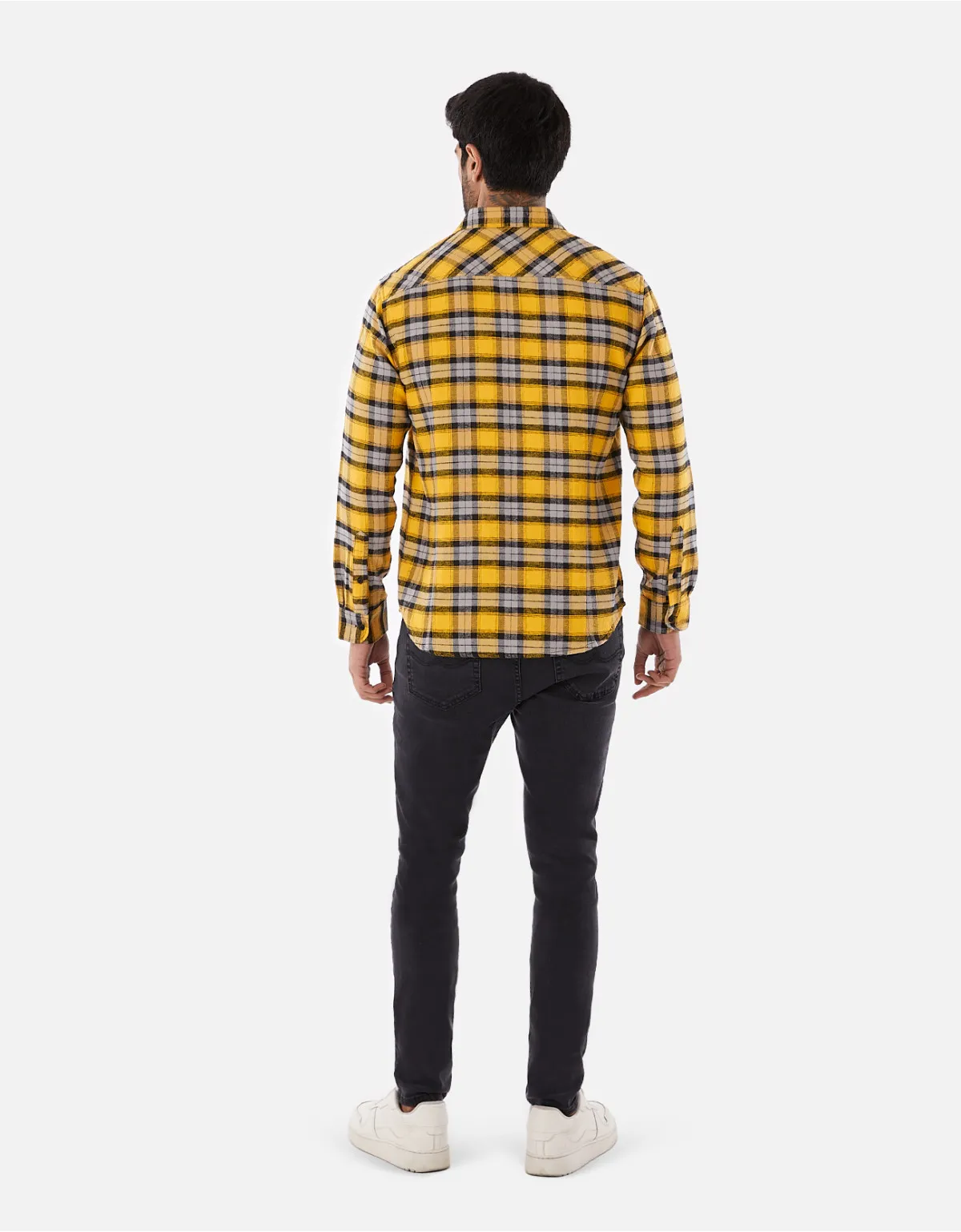 Camisa slim fit amarillo