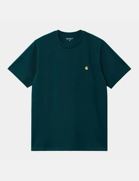 Camiseta CARHARTT CHASE  - Duck Blue / Gold