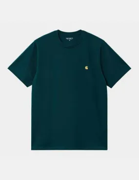 Camiseta CARHARTT CHASE  - Duck Blue / Gold