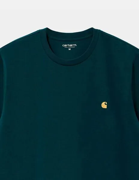 Camiseta CARHARTT CHASE  - Duck Blue / Gold