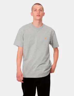 Camiseta CARHARTT CHASE - Grey Heather/Gold