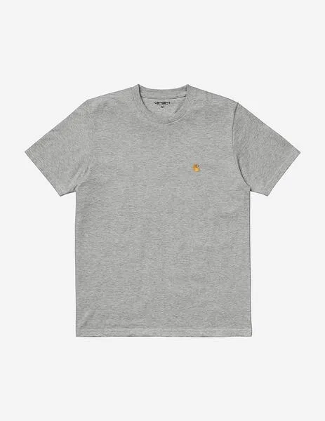 Camiseta CARHARTT CHASE - Grey Heather/Gold