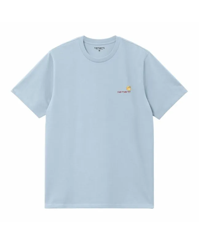 Camiseta Carhartt WIP American Script Frosted Blue