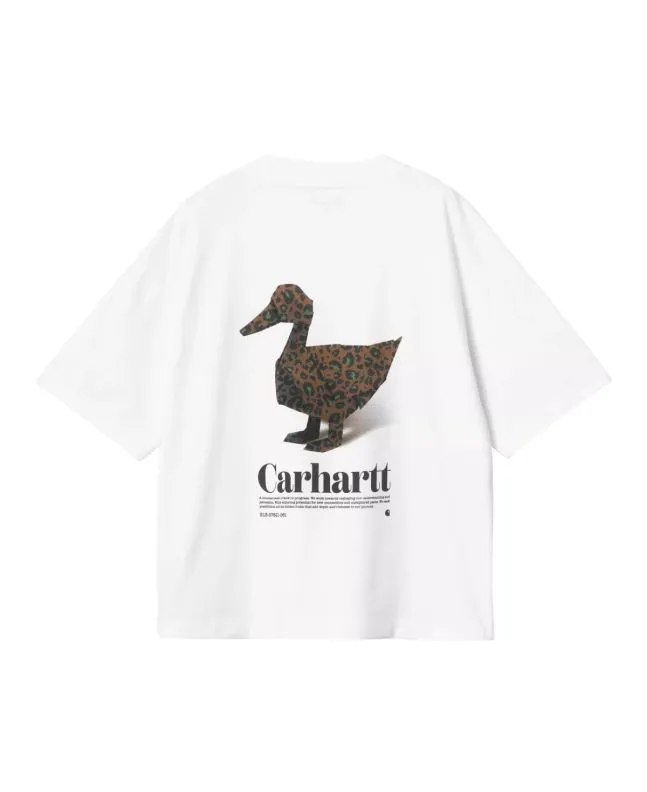 Camiseta Carhartt WIP W' Fold Leo SS Blanca 