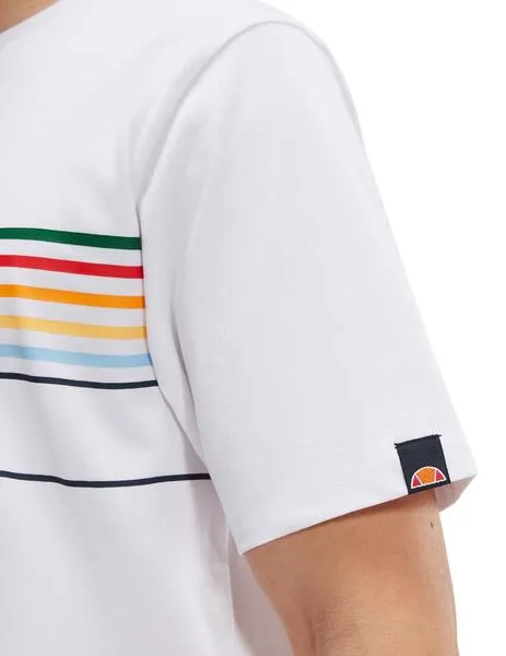 Camiseta Ellesse Lentamente blanca a rayas