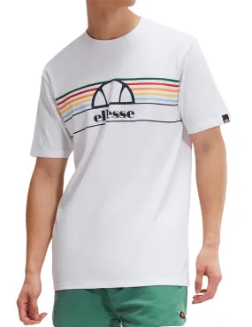 Camiseta Ellesse Lentamente blanca a rayas