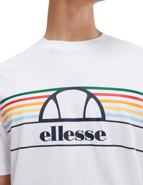 Camiseta Ellesse Lentamente blanca a rayas