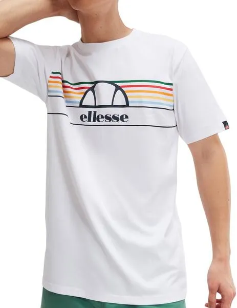 Camiseta Ellesse Lentamente blanca a rayas