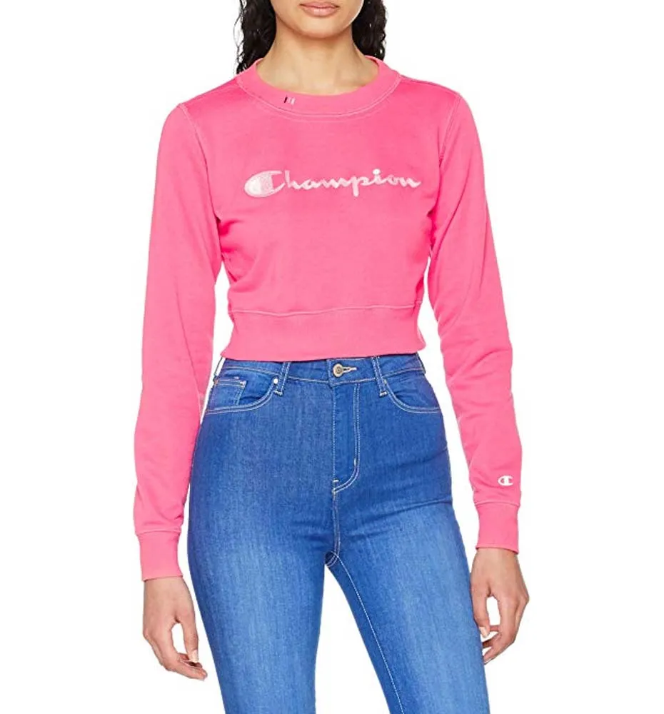 Camiseta M/l Casual_Mujer_CHAMPION Crewneck Croptop