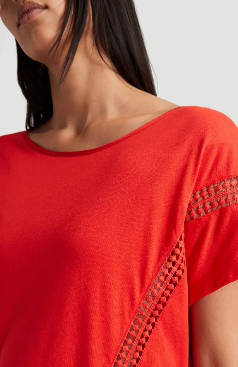 Camiseta O’NEILL Mujer cuello redondo CALI SUNSET T-SHIRT Lifestyle women Ref. 0P7304 Red Roja