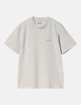 Camiseta W' CARHARTT SCRIPT EMBROIDERY - Ash Heather / Dust