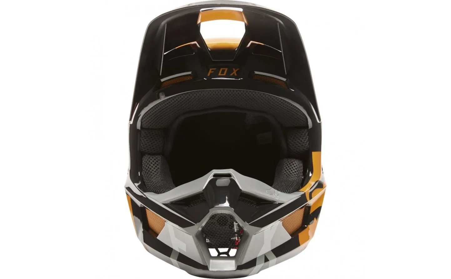 Casco Fox Infantil V1 Skew Negro Oro |28358-595|