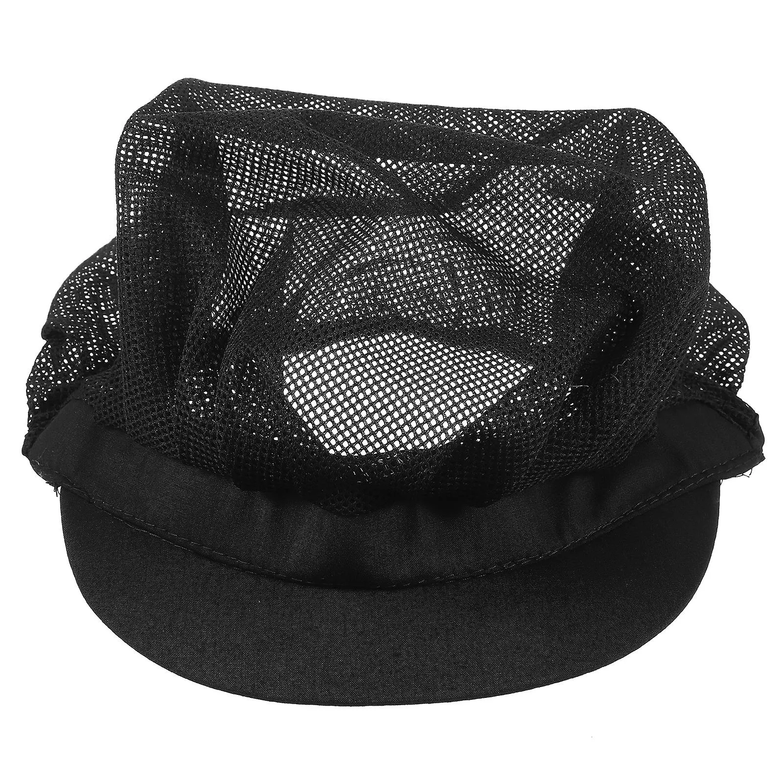 Chef Hat Adjustable Elastic Breathable Mesh Work Cap Beanie for Kitchen Working