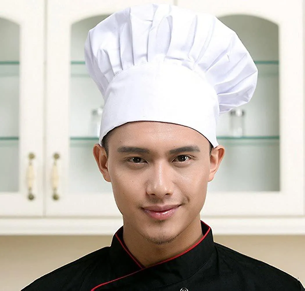 Chef Hat Adult Adjustable Elastic Baker Kitchen Cooking Chef Cap