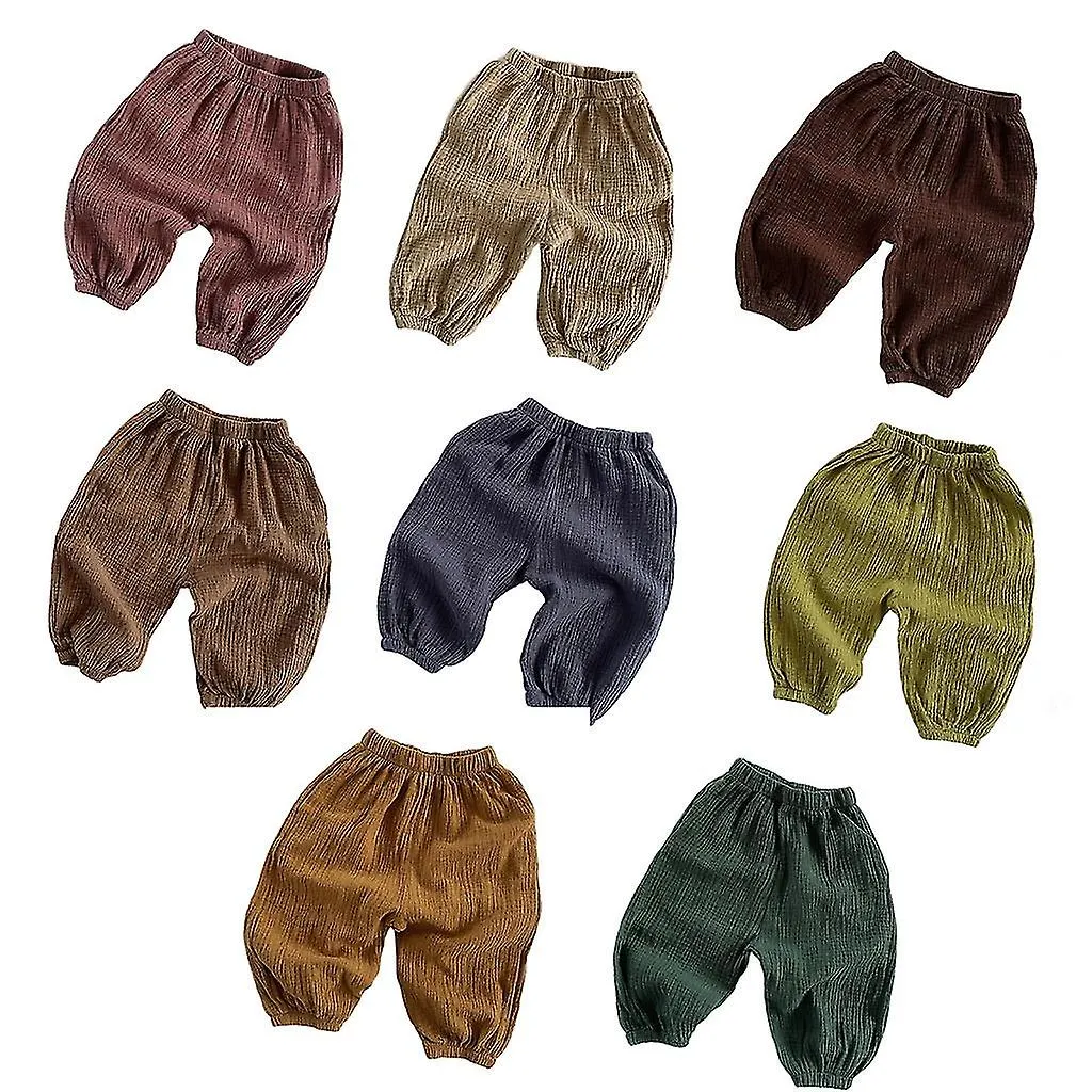 Children Summer Leggings Skin Friendly Ankle anti-mosquito pants Gauze-Cotton Kids Trousers