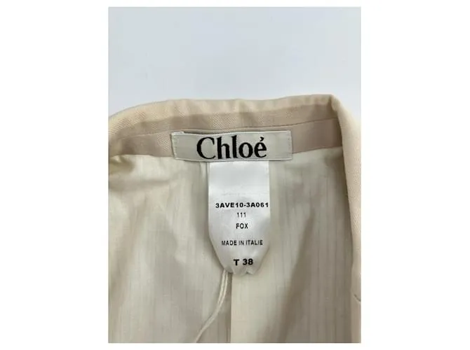 Chloé CHLOE Chaquetas T.ÉL 38 Lana Beige 