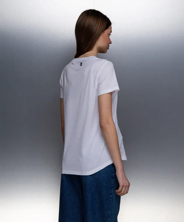 COLOMBO White t-shirt with logo embroidery