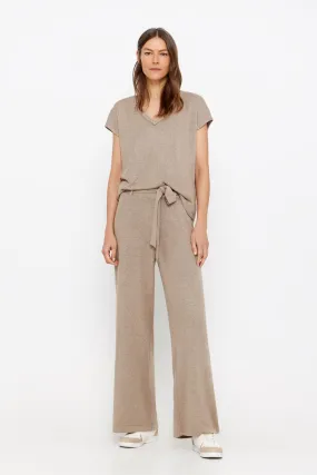 Cropped knit trousers