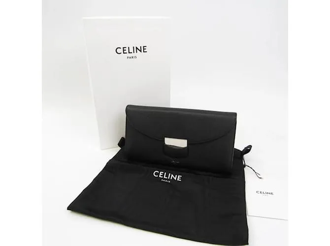 Céline Billetera bi-fold grande Celine Trotter Negro 