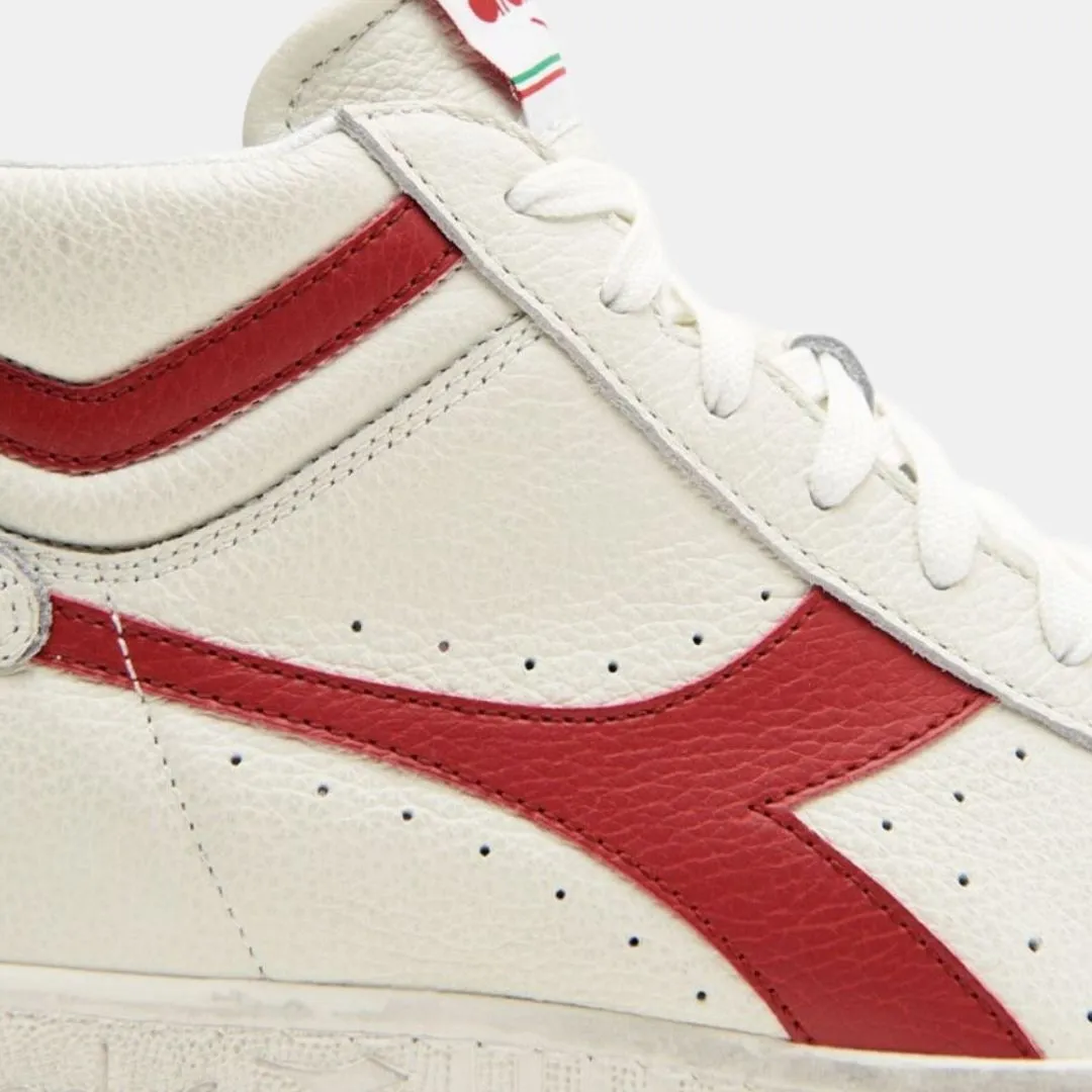 Diadora Game L High Waxed White Red Pepper