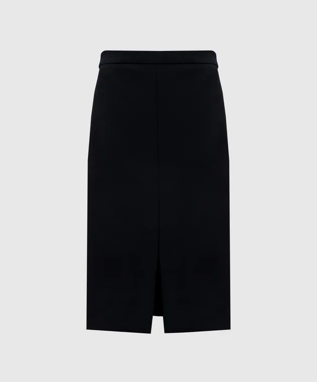 Dolce&Gabbana Black midi skirt with wool