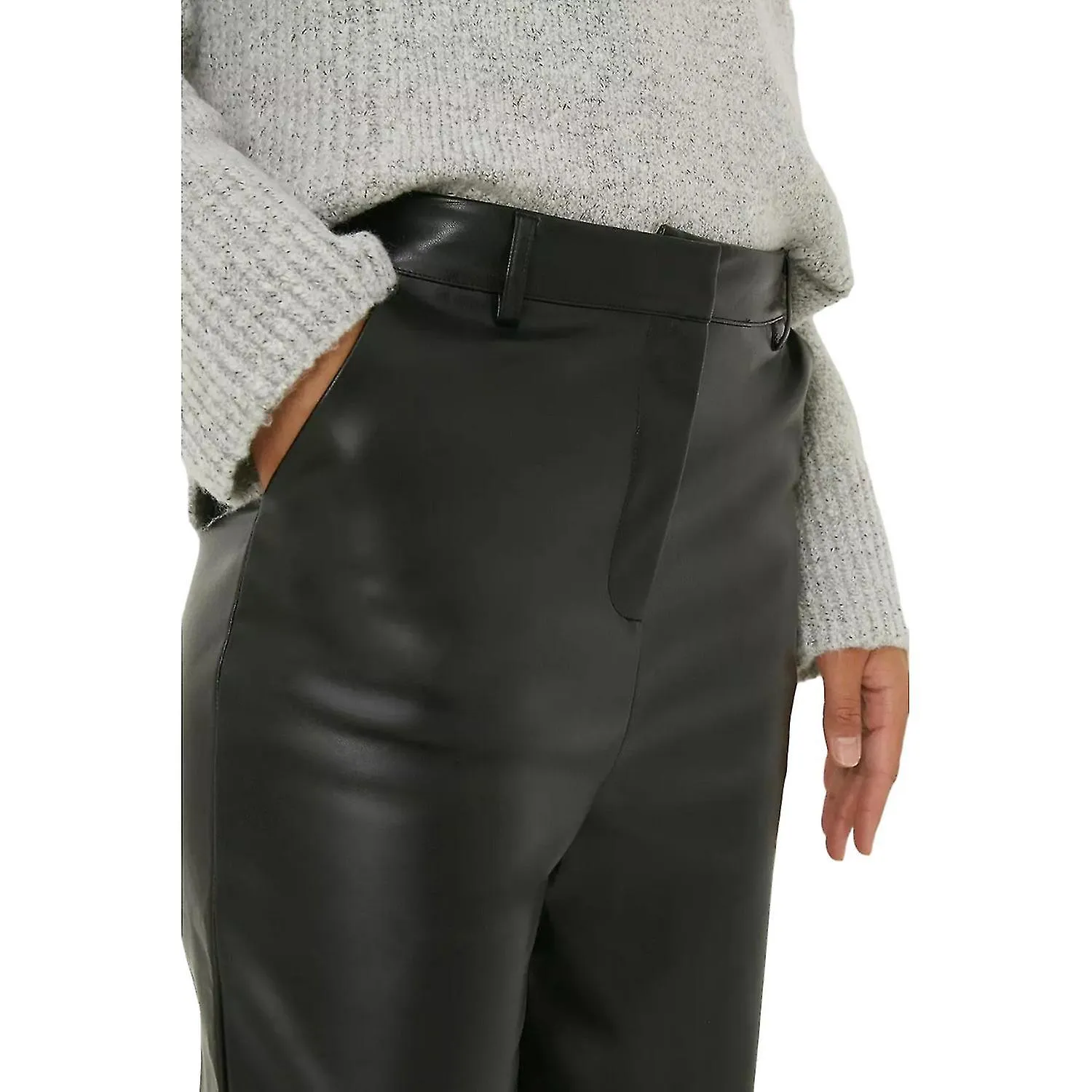 Dorothy Perkins Mujer/Mujer Pantalones Altos de Piel Sintética Tobillo