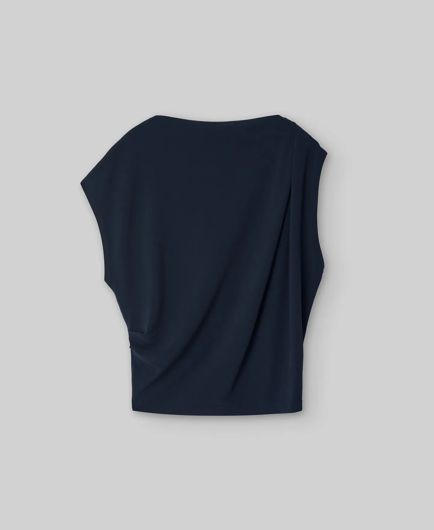 Draped shoulder T-shirt woman