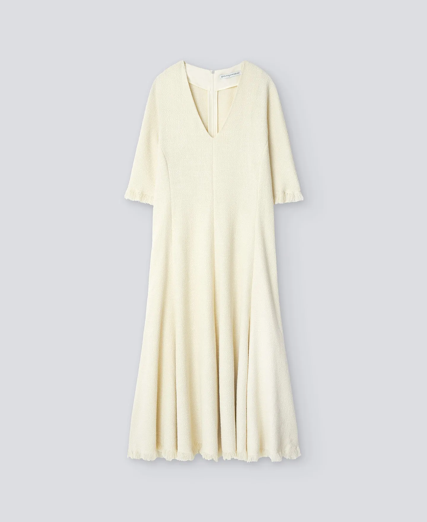 Dress with frayed hem woman