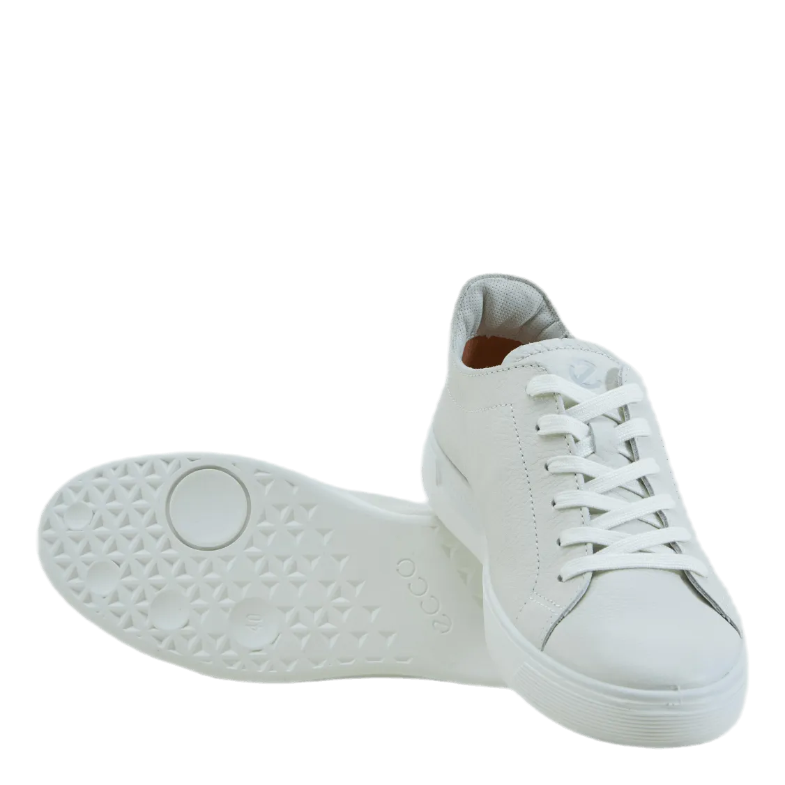 Ecco Street Tray Laced Shoes White