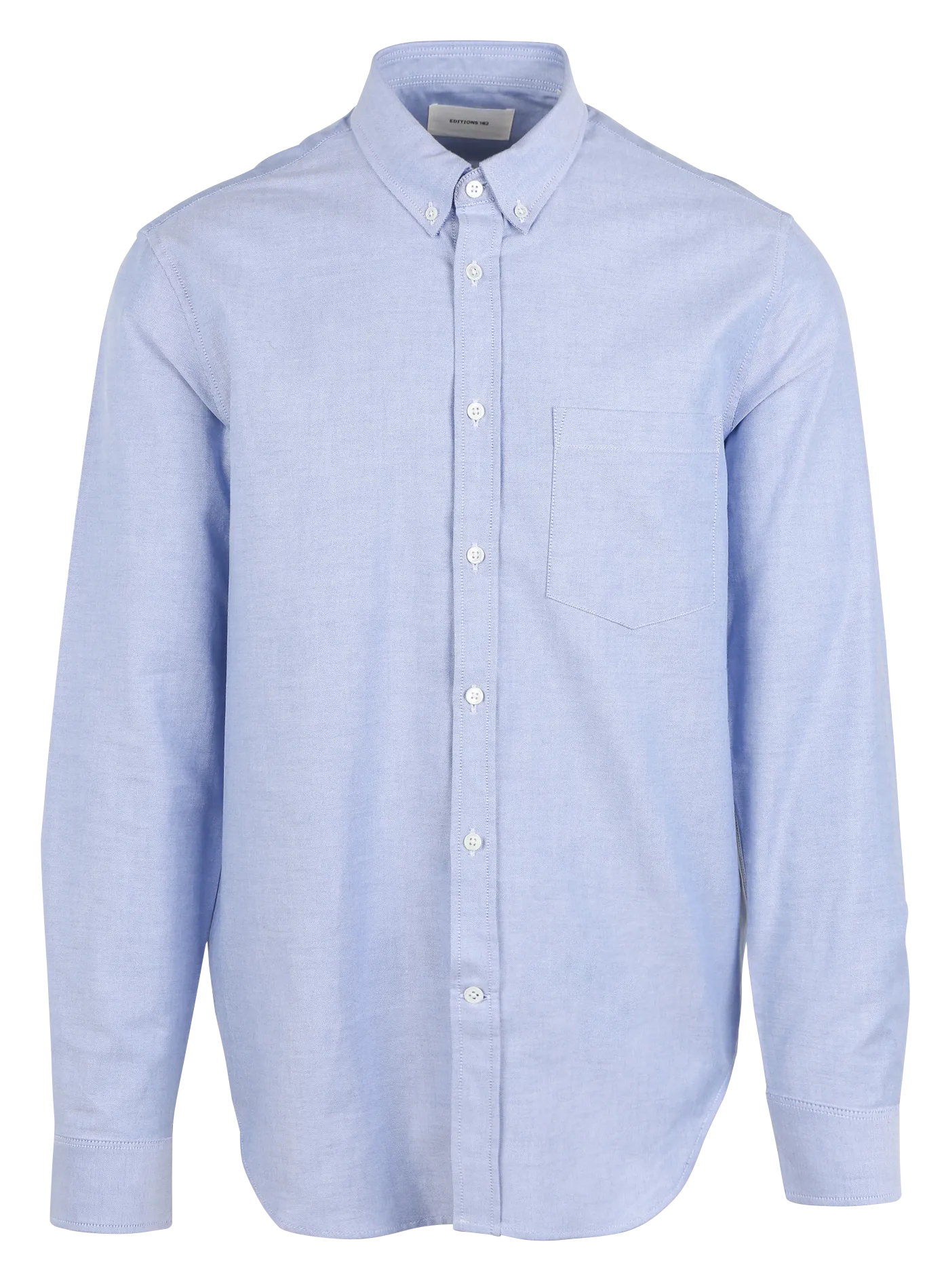 EDITIONS 102 NOUVOX - Camisa recta de algodón con cuello americano en azul