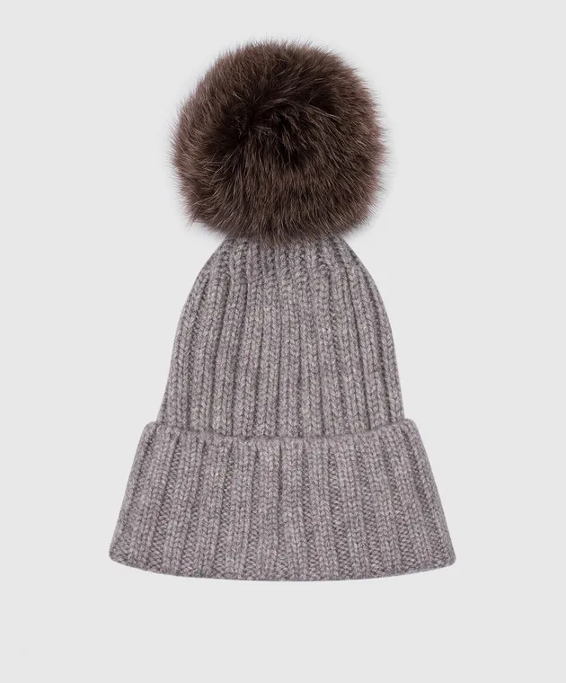 Enrico Mandelli Gray cashmere hat