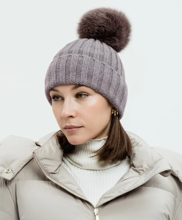 Enrico Mandelli Gray cashmere hat