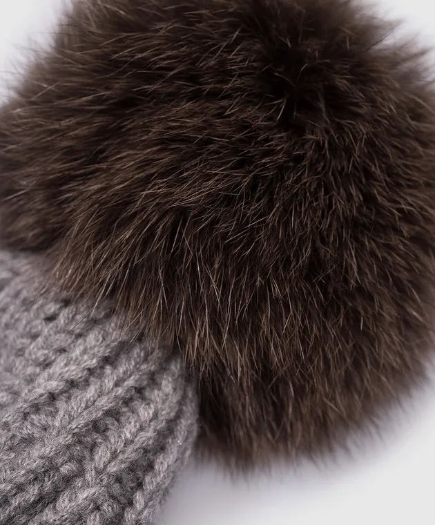 Enrico Mandelli Gray cashmere hat