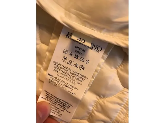 ERMANNO SCERVINO Chaquetas T.ÉL 40 poliéster Blanco 