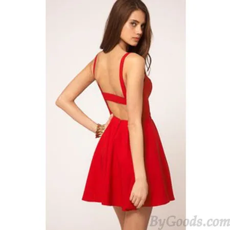  European Style Sexy Nightclub Fashion Halter Dress