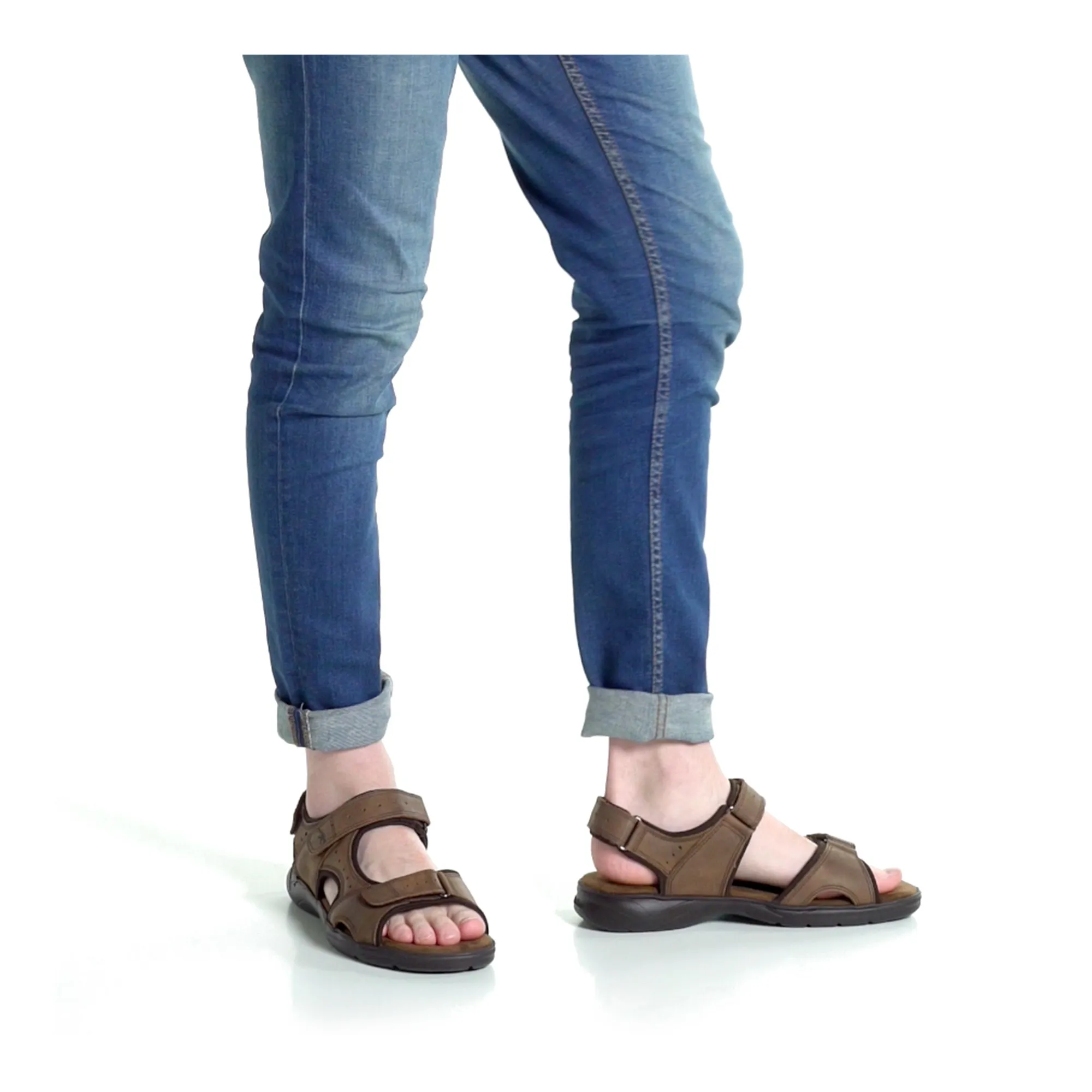 FLUCHOS Sandalias de Hombre CAFE+COM.1