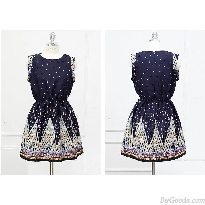 Fresh New Bohemia Print Style Dress