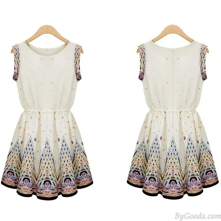 Fresh New Bohemia Print Style Dress