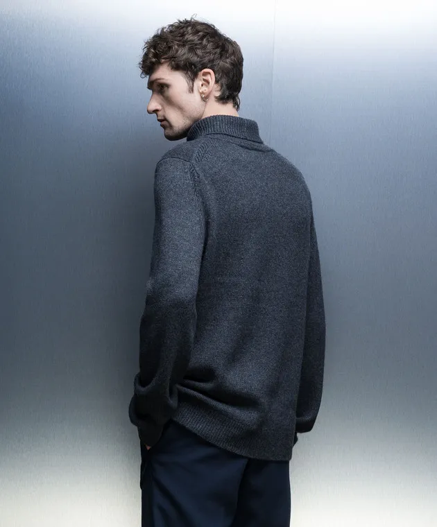 Helmut Lang Gray wool and cashmere sweater